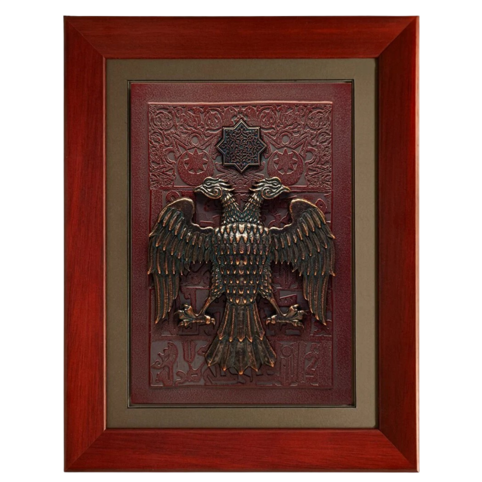 Çift Başlı Kartal – Selçuklu Dönemi Tablo (Antik Taş Efektli)