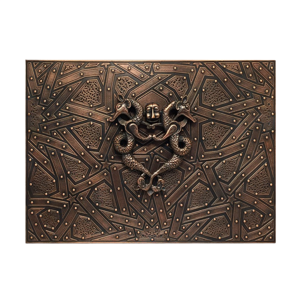 Selçuklu Kapı Tokmağı – İkiz Ejder Tablo (Bronz Kaplama)