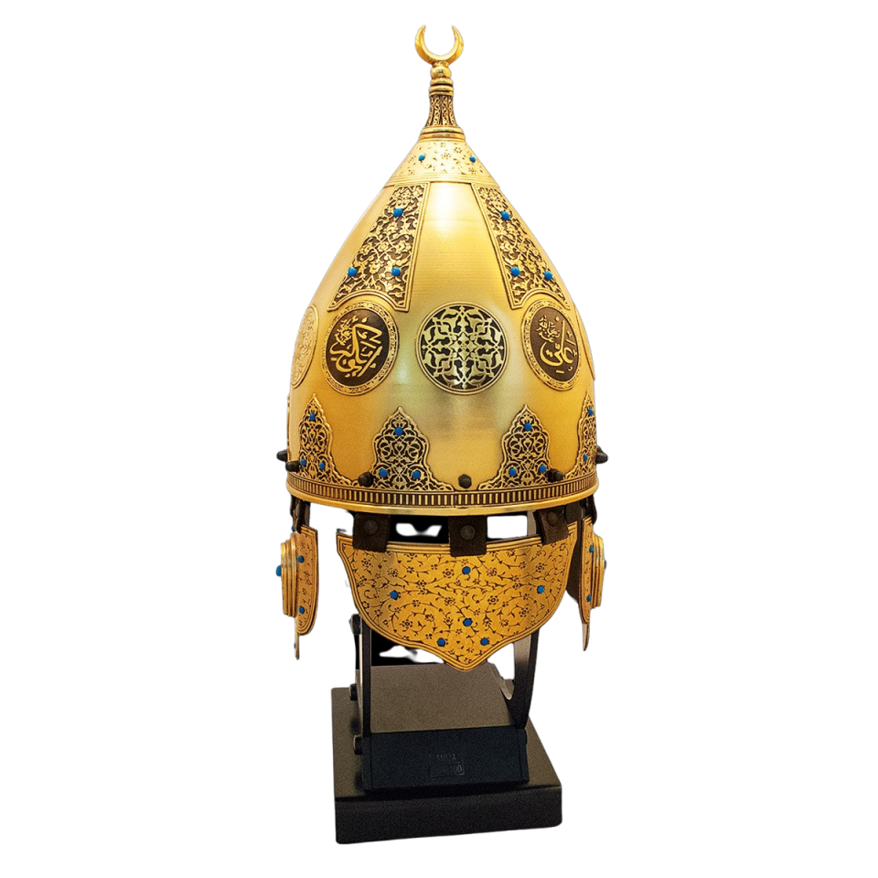 Fetih Sureli Miğfer (Altın Kaplama)