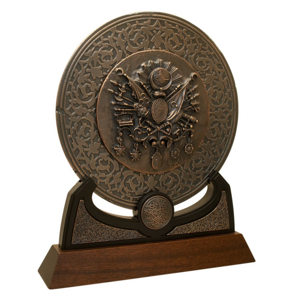 Osmanlı Devlet Arması (Rozet Panel – Bronz Kaplama)