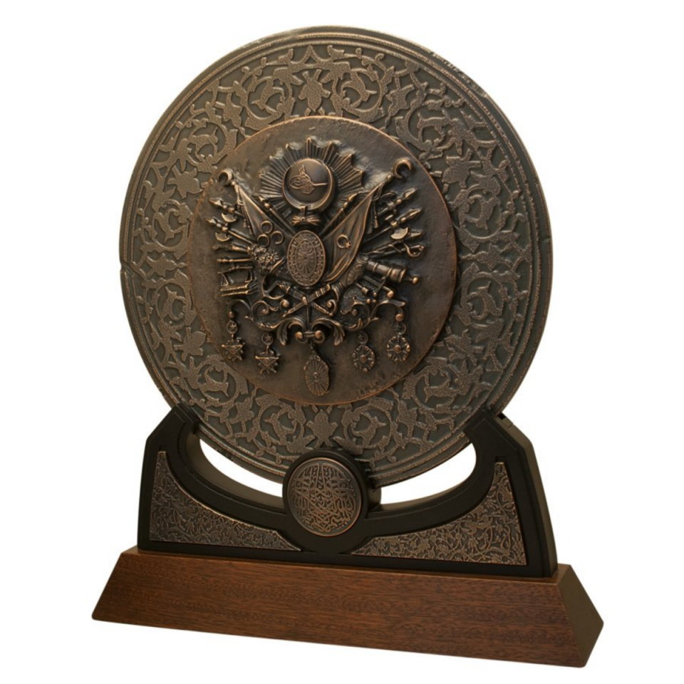 Osmanlı Devlet Arması (Rozet Panel – Bronz Kaplama)