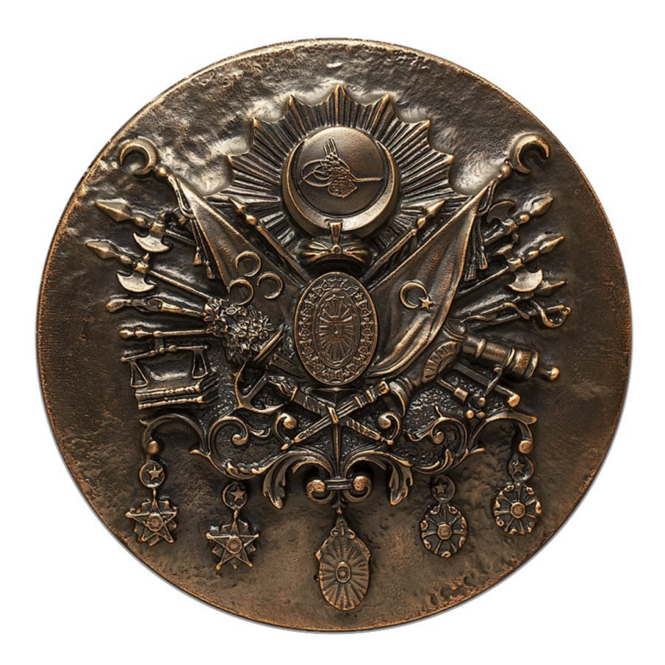 Osmanlı Devlet Arması (Rozet Panel – Bronz Kaplama)