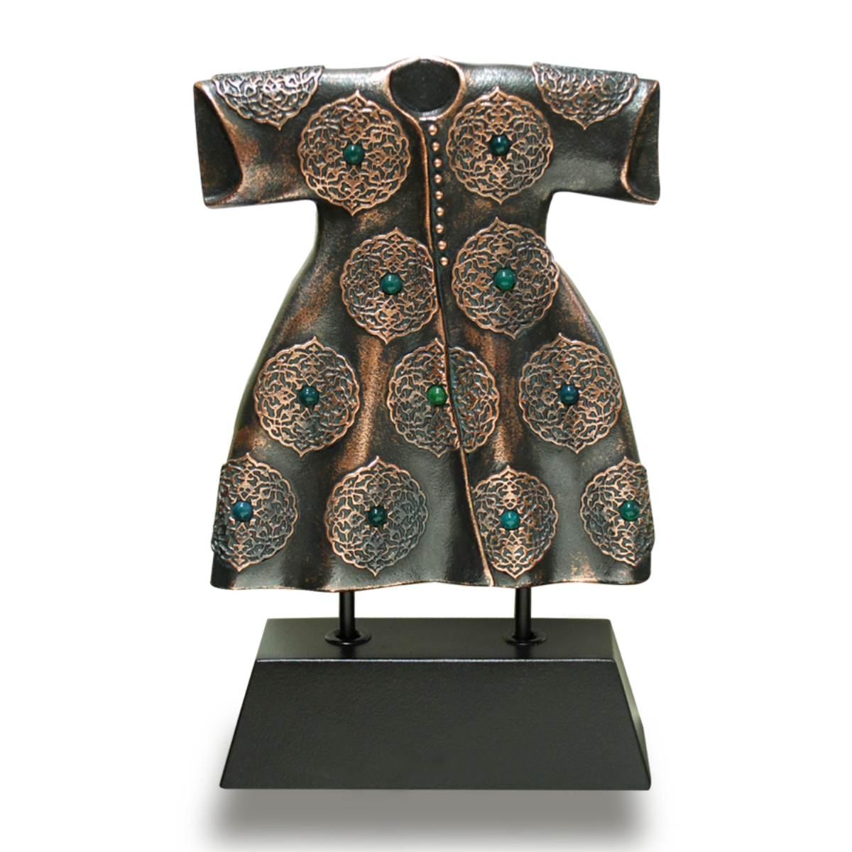 Kaftan Çiçek Desen (Bronz Kaplama)