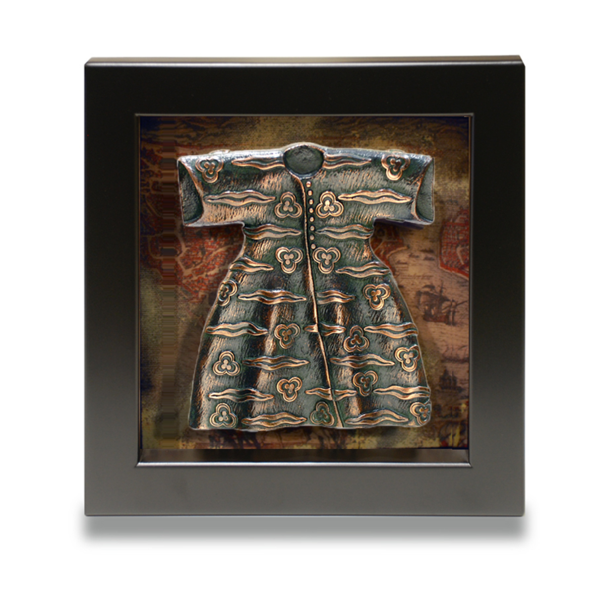 Çerçeveli Kaftan Dudak Desen (Bronz Kaplama)