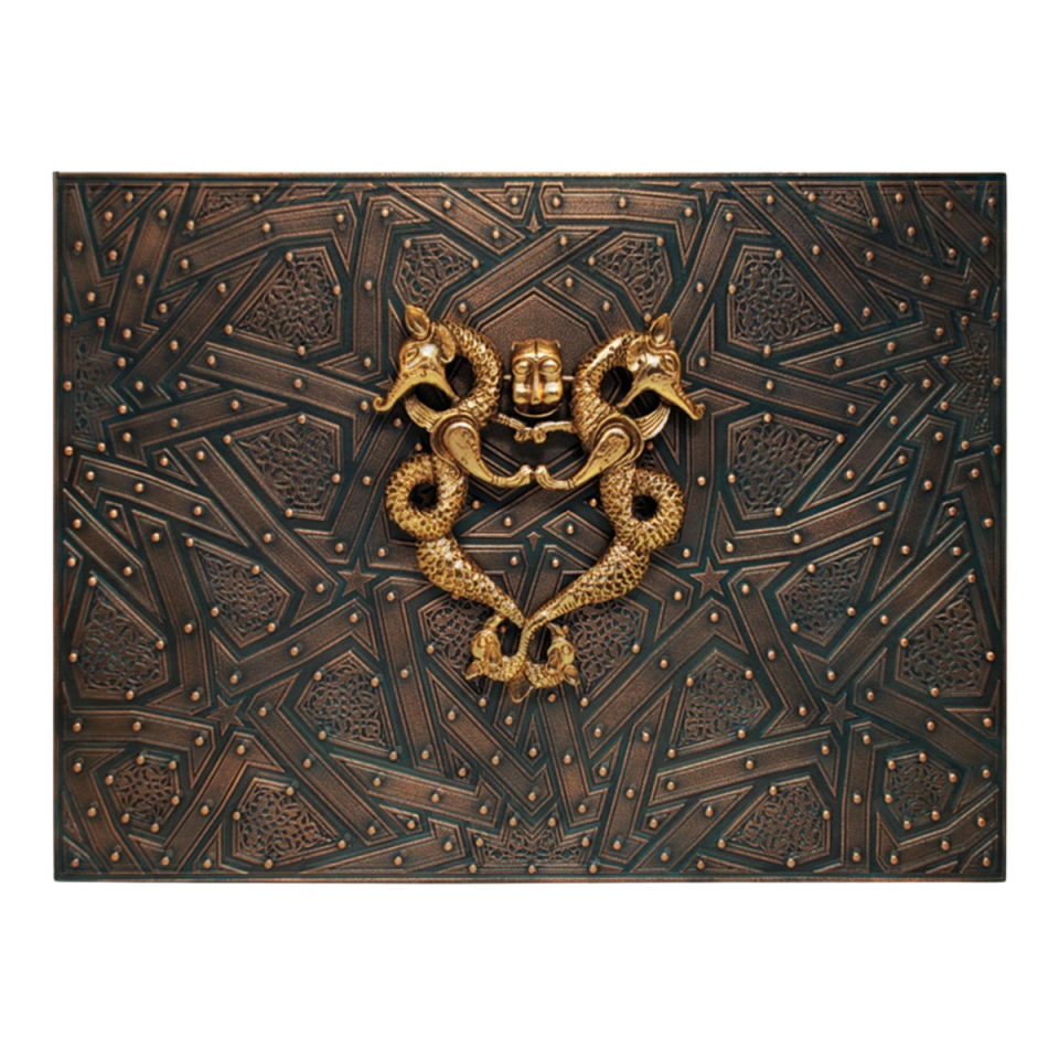 Selçuklu Kapı Tokmağı – İkiz Ejder Tablo (Altın Kaplama)