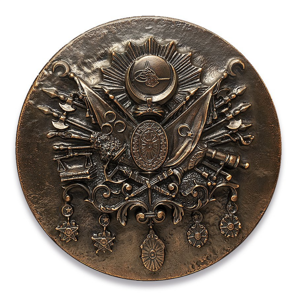 Osmanlı Devlet Arması Tablo (Bronz Kaplama)