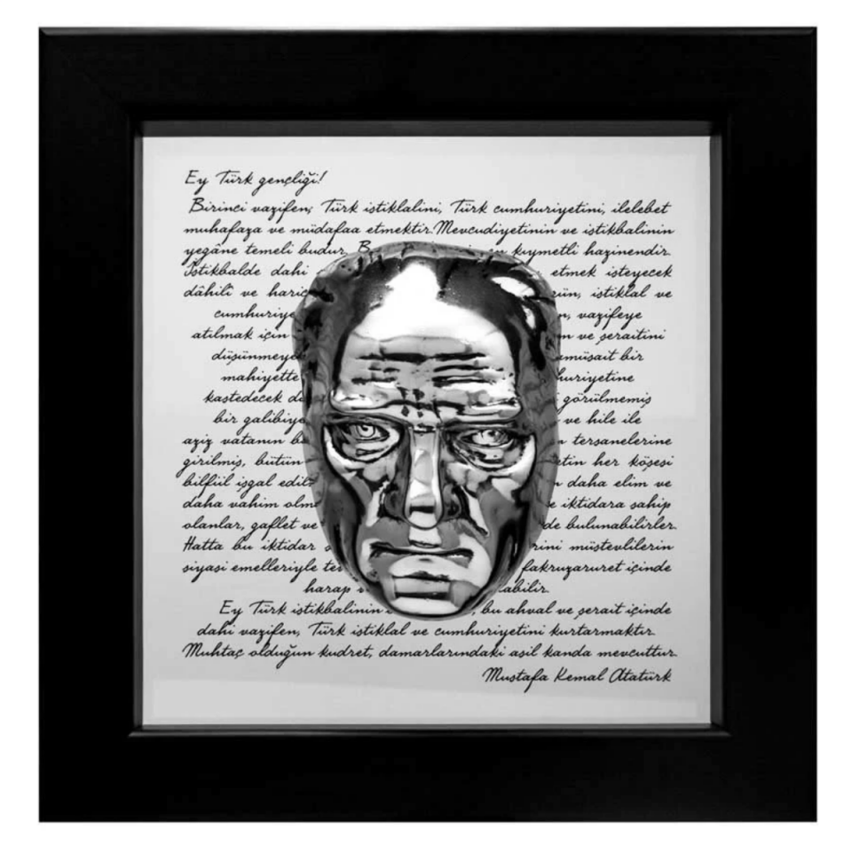 Ata Mask Tablo – Gençliğe Hitabe (Gümüş Kaplama)