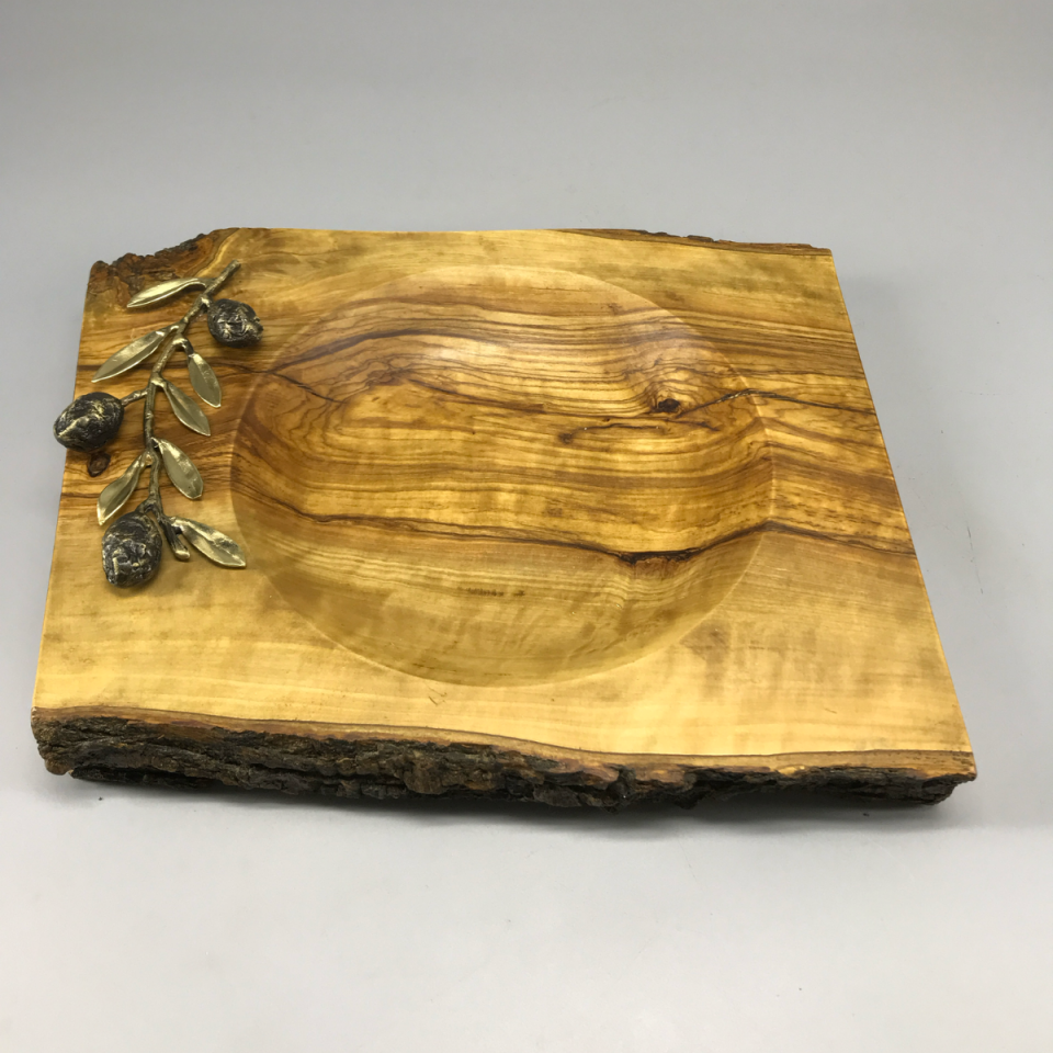 Zeytin Dalı Figürlü Kare Sunum Tabağı