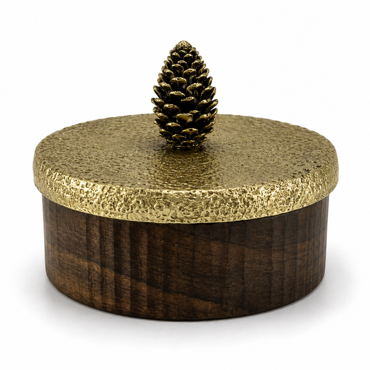 Kozalak Figürlü Kapaklı Ceviz Sunumluk
