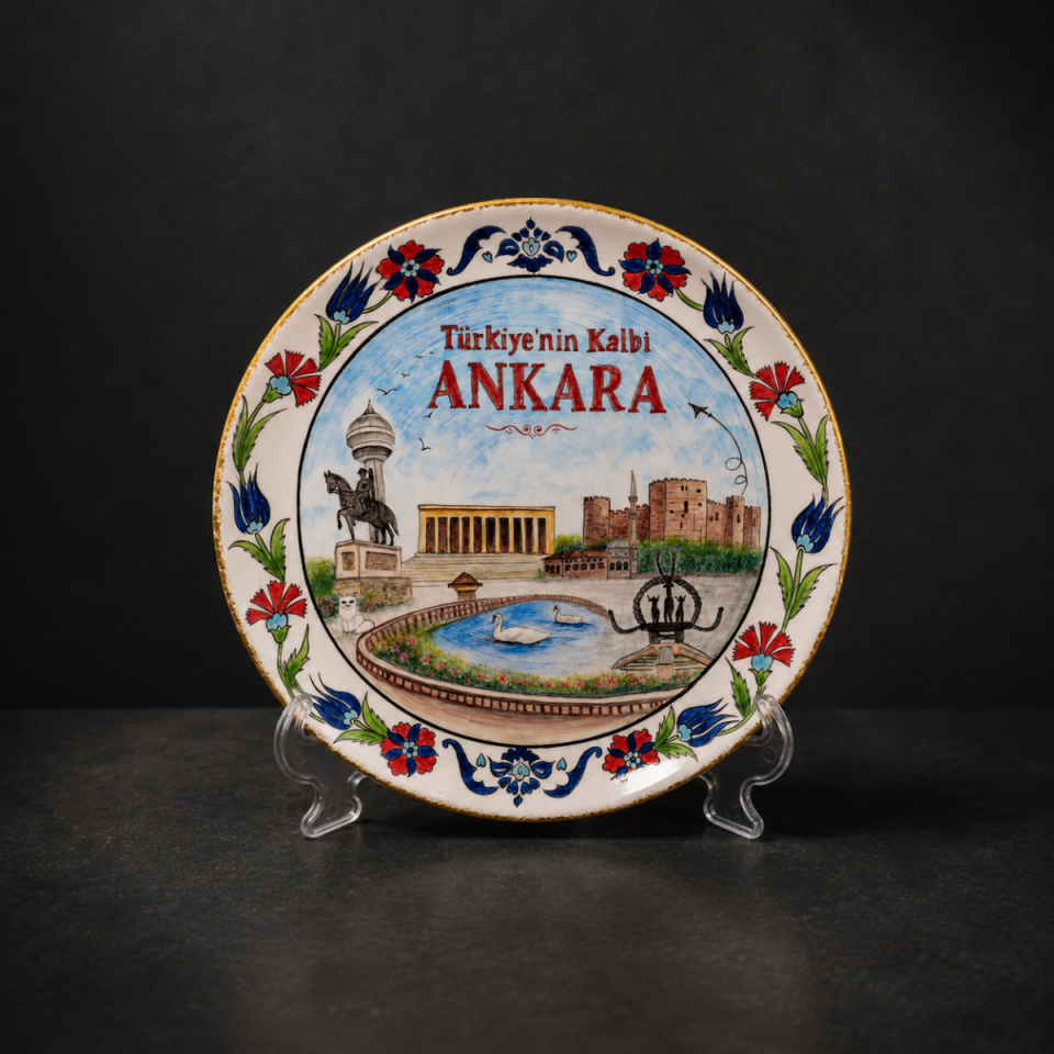 Ankara Simgeleri Çini Tabak