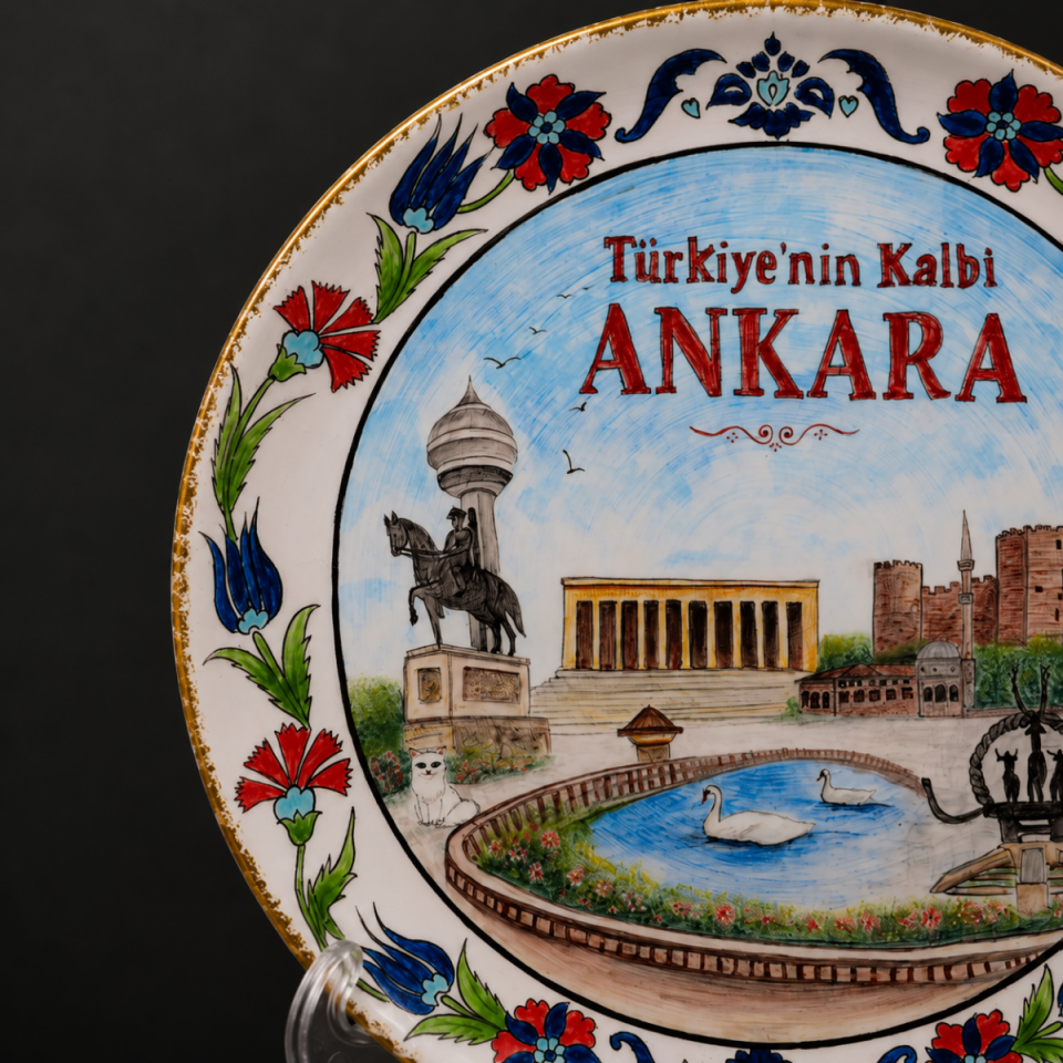 Ankara Simgeleri Çini Tabak