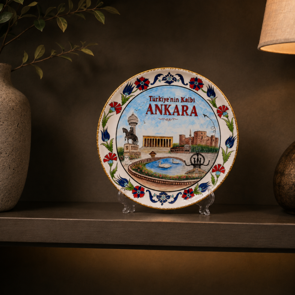 Ankara Simgeleri Çini Tabak